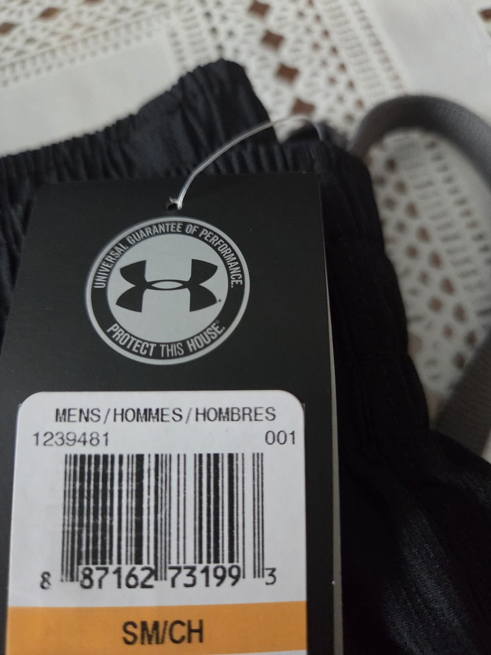 Under Armour Men’s Black Athletic Pants with Logo Tag